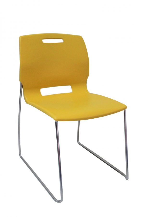WMOI - Yellow Popcorn Guest Chair - Izzy