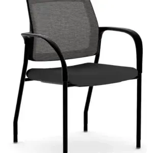 Front 45-degree view of the HON Ignition Guest/Multipurpose Chair with Glide