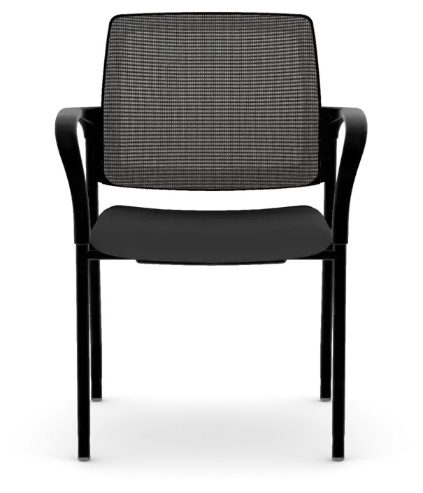 Front view of the HON Ignition Guest/Multipurpose Chair with Glide