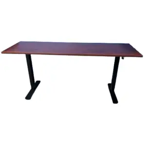 Mahogany Sit-Stand Height Adjustable Desk