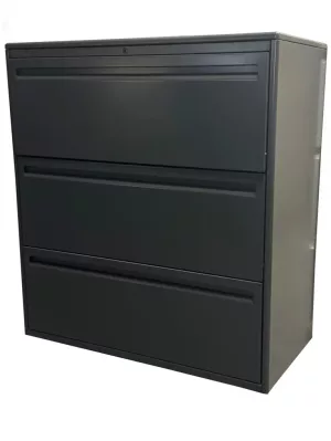 Haworth Graphite 3 Drawer Lateral File