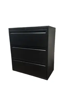Haworth 3 drawer 36" charcoal file cabibet