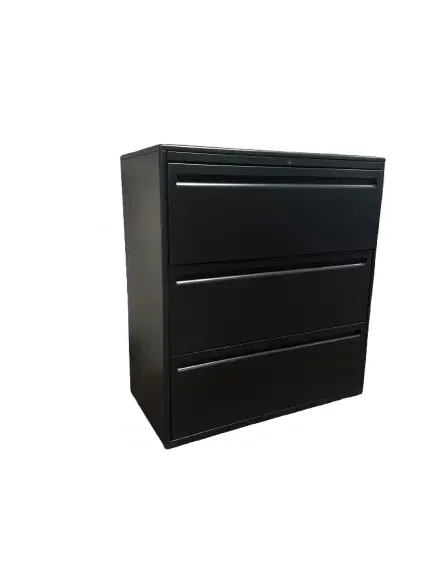 Haworth 3 drawer 36" charcoal file cabibet