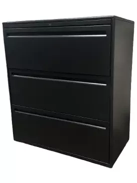 Haworth 3 drawer 36" charcoal file cabibet