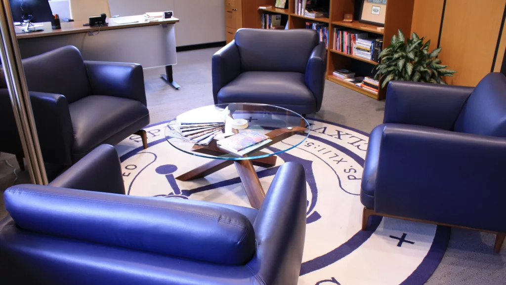 Installation of a private office at a college.