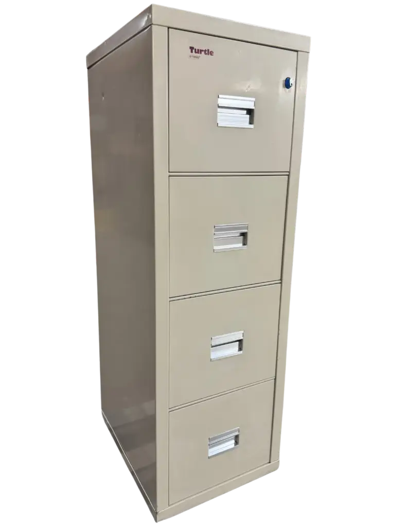 FireKing Turtle 4 Drawer Vertical File sand color