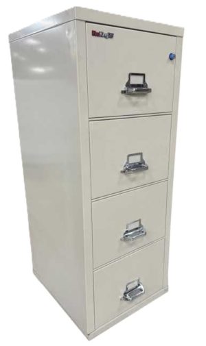 FireKing 4 Drawer Lateral File; Legal Width; Size: 20 13/16"W x 25 1/16th"D x 52 3/4" H; Color: Parchment