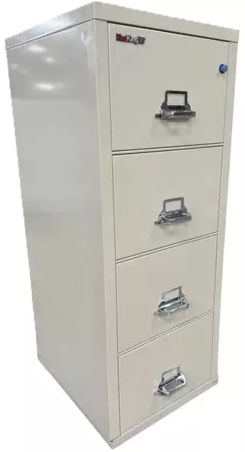 FireKing 4 Drawer Lateral File; Legal Width; Size: 20 13/16"W x 25 1/16th"D x 52 3/4" H; Color: Parchment