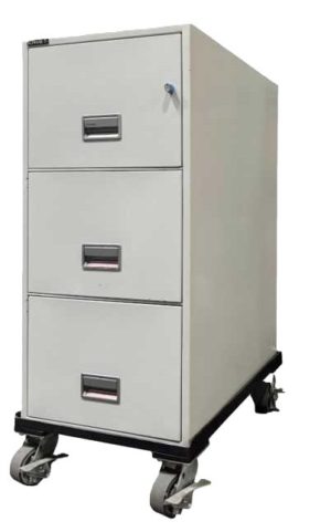 Schwab 3 Drawer Lt. Gray File; 3 Drawers Vertical; Legal Width; Media File Drawer; Size: 19 3/4"W x 31"D x 41 1/2"H; Color: Lt. Gray