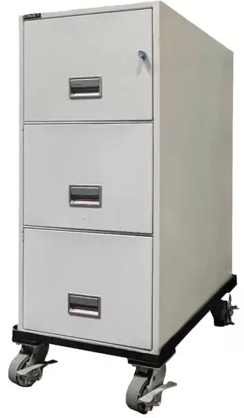 Schwab 3 Drawer Lt. Gray File; 3 Drawers Vertical; Legal Width; Media File Drawer; Size: 19 3/4"W x 31"D x 41 1/2"H; Color: Lt. Gray