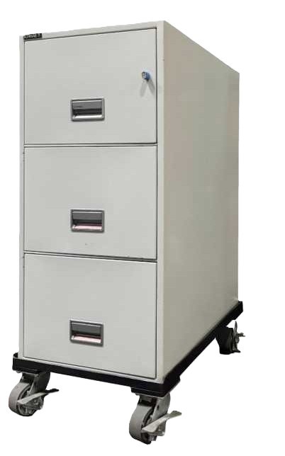 Schwab 3 Drawer Lt. Gray File; 3 Drawers Vertical; Legal Width; Media File Drawer; Size: 19 3/4"W x 31"D x 41 1/2"H; Color: Lt. Gray