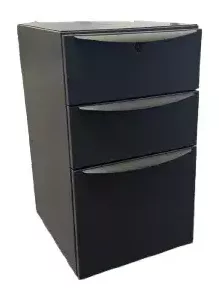 Haworth Mobile Ped, 20"Box File, Color: Graphite