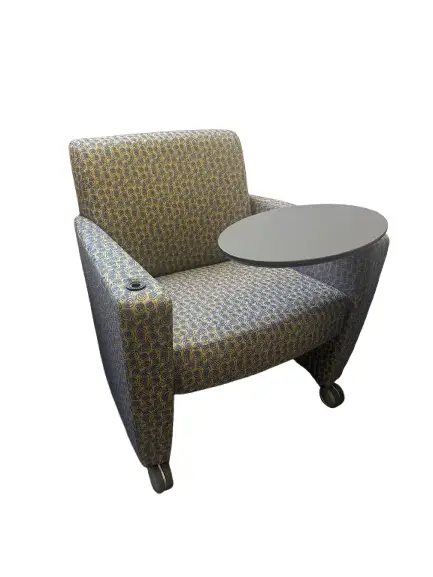 Front 45-degree view of smed lounge chair