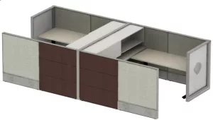 Compose AS-IS Double Workstation(Cherry/Silver)