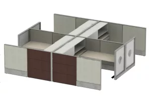 Compose AS-IS Center Facing Pod(Cherry/Silver)