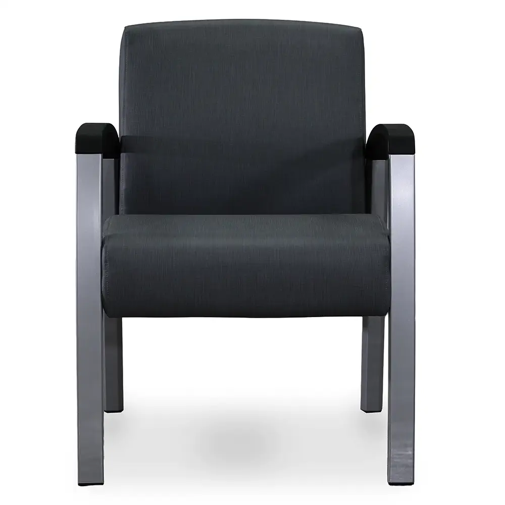 SitOnIt Aviera in dark gray fabric shown from the front.