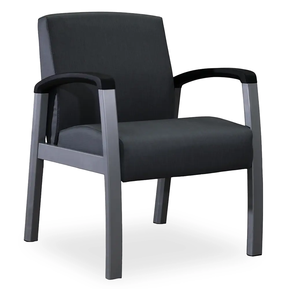 SitOnIt Aviera in dark gray fabric shown from a front angled view.