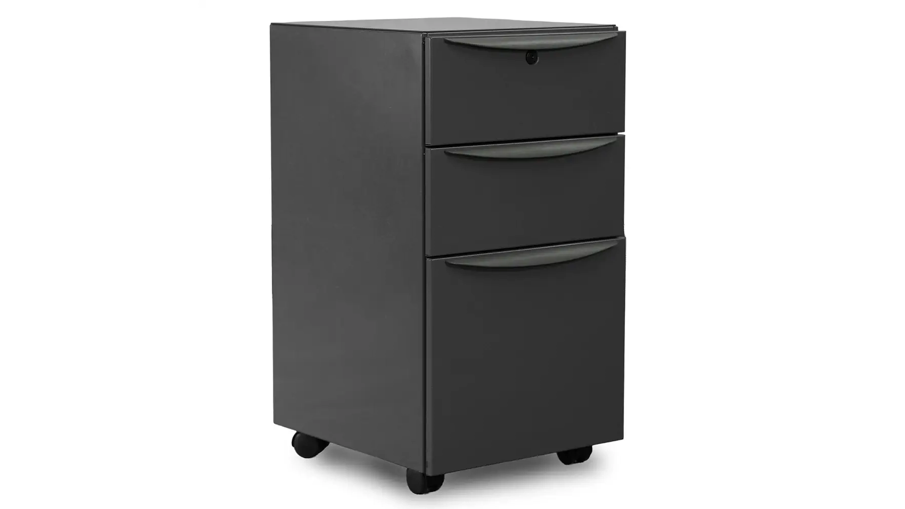 Dark gray Haworth mobile pedestal