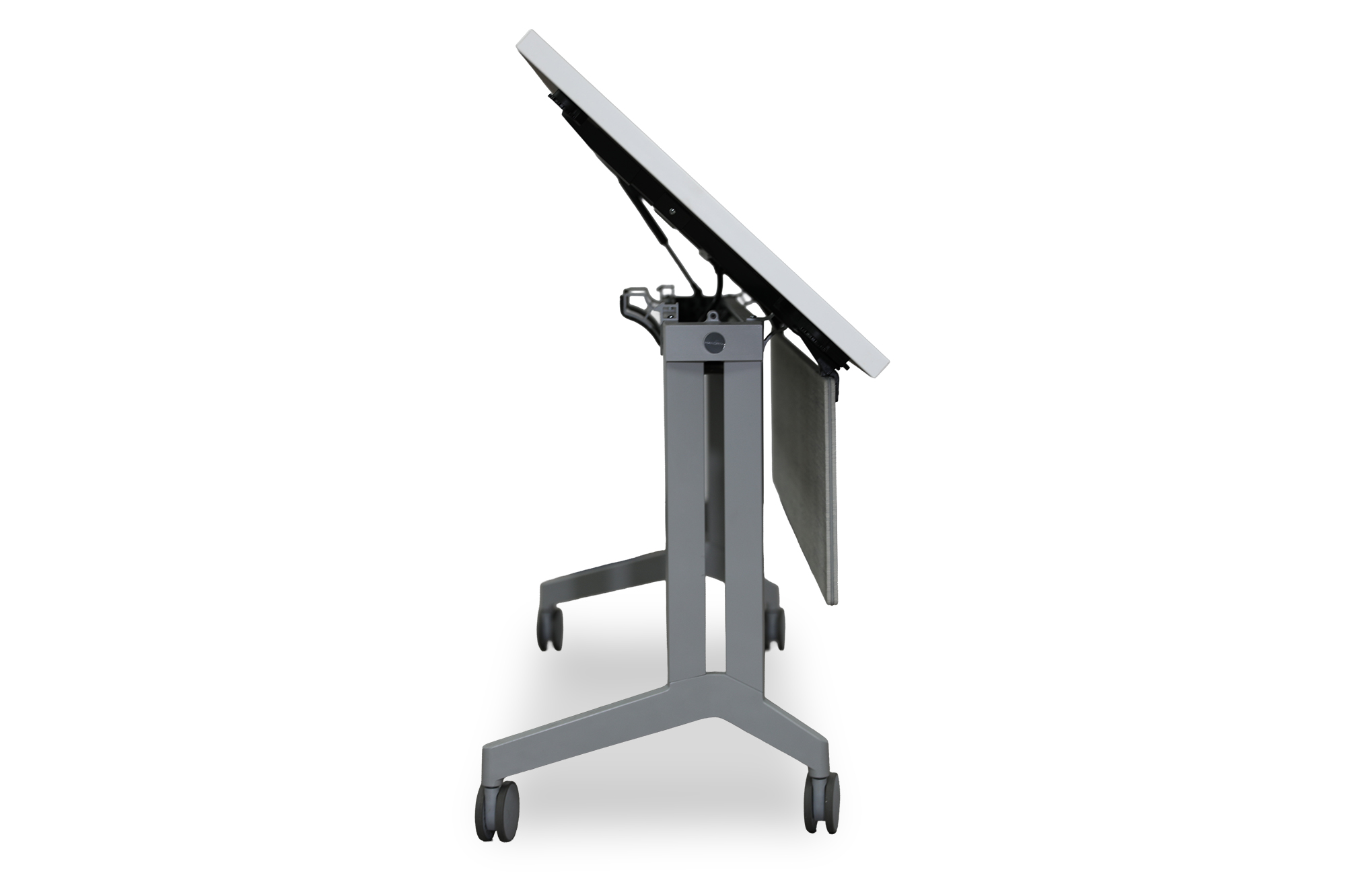 Haworth Planes Training Table in the nesting position.