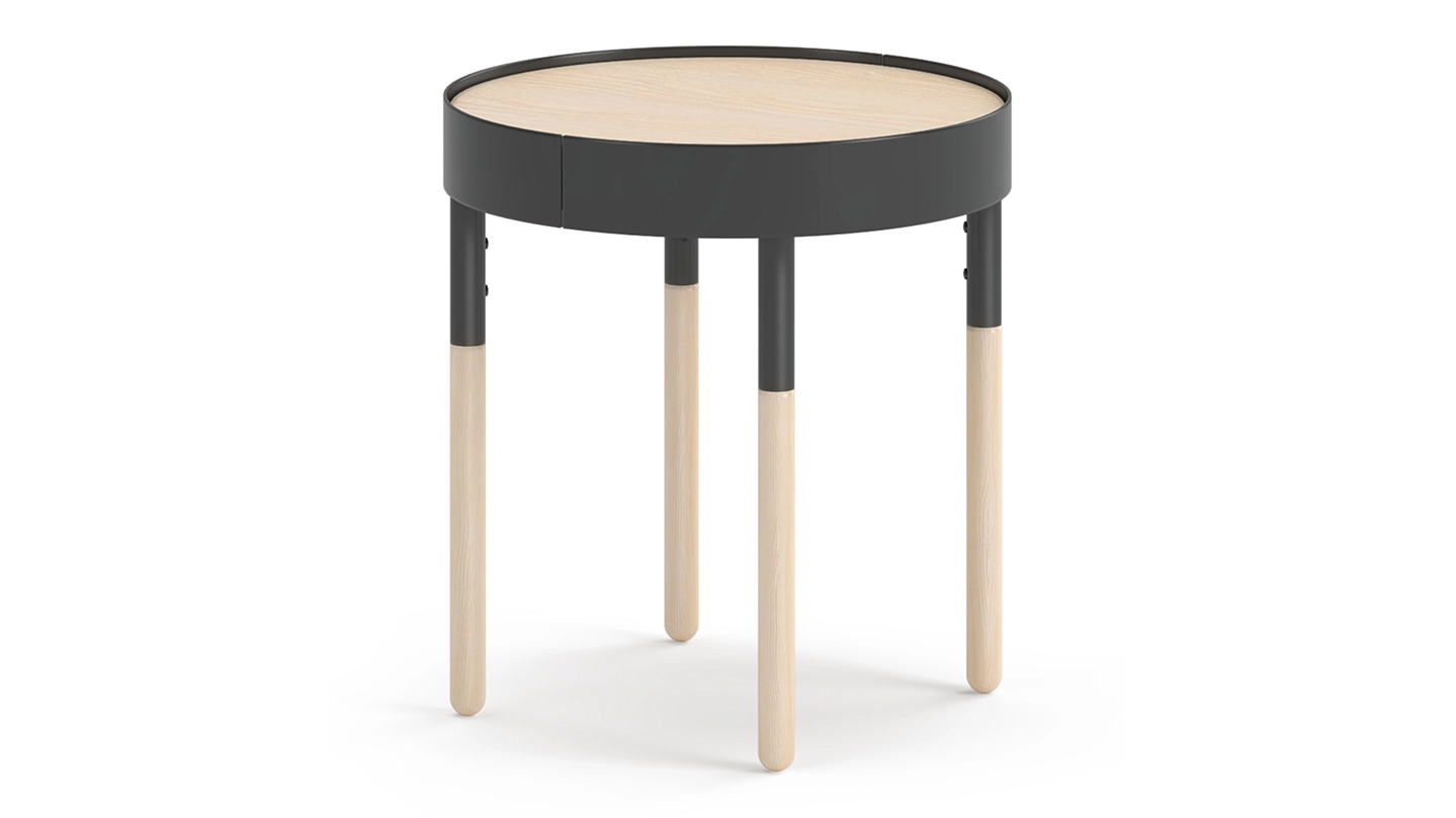 HON Sculpt round table shown at front view.