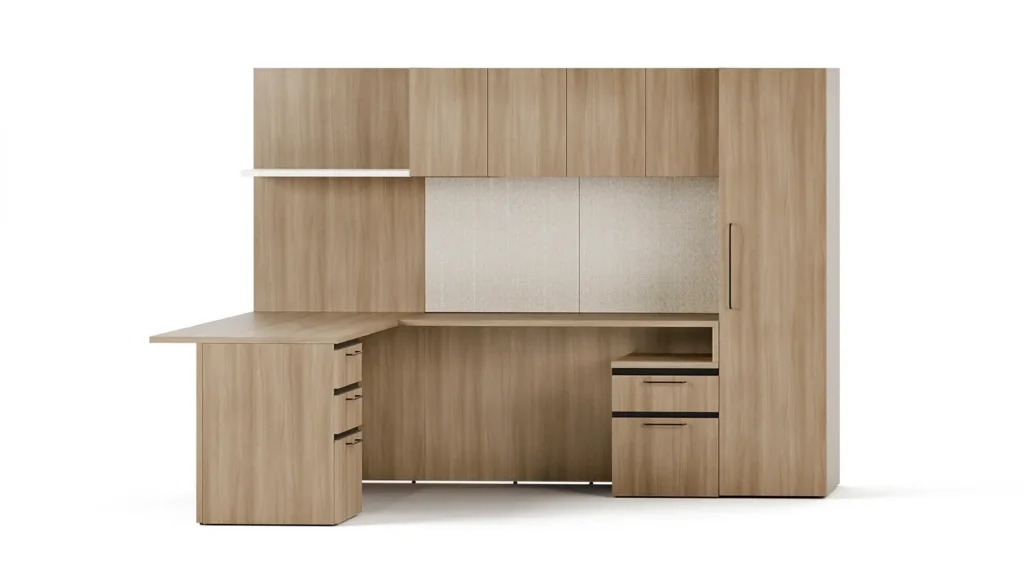 OFS Adler desk configuration shown from the side