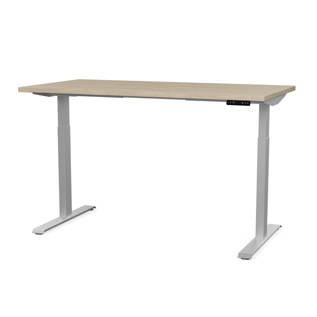 SitOnIt Surge height adjustable table shown at a front angled view.