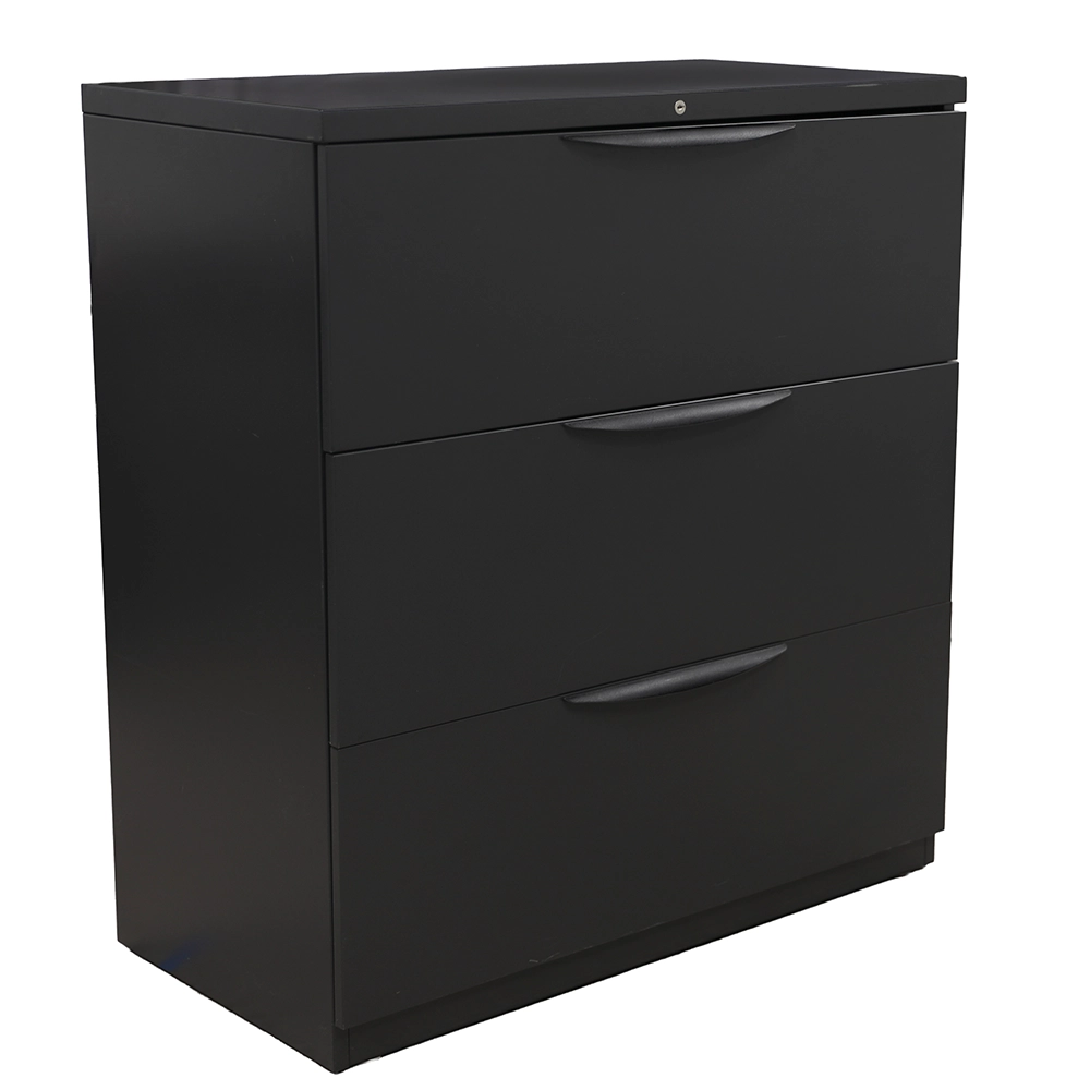 Haworth 3-Drawer Lateral File in Charcoal color.